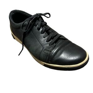 COLE HAAN Men's Black Leather Lace Up Comfortable Sneaker Shoe-Size 7.5